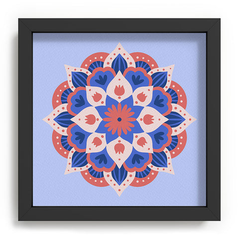 Angela Minca Modern floral mandala Recessed Framing Square