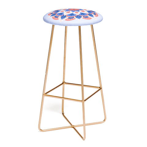 Angela Minca Modern floral mandala Bar Stool