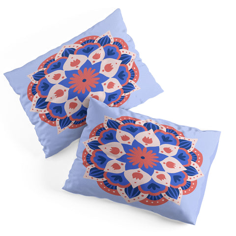 Angela Minca Modern floral mandala Pillow Shams