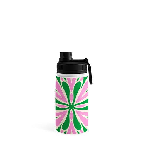 Angela Minca Modern Petals Green and Pink Water Bottle