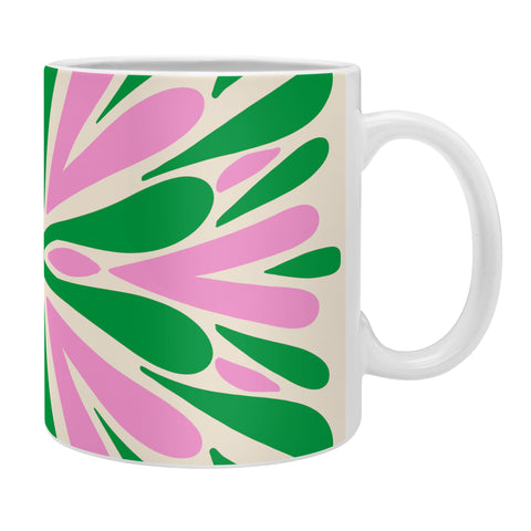 Angela Minca Modern Petals Green and Pink Coffee Mug