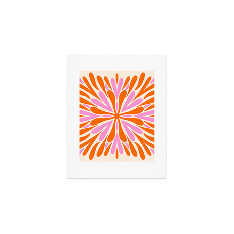 Angela Minca Modern Petals Orange and Pink Art Print