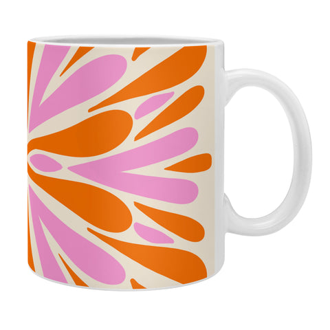 Angela Minca Modern Petals Orange and Pink Coffee Mug