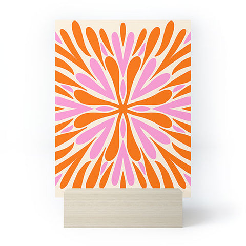 Angela Minca Modern Petals Orange and Pink Mini Art Print