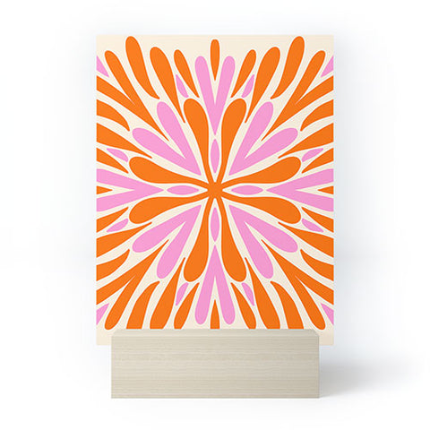 Angela Minca Modern Petals Orange and Pink Mini Art Print