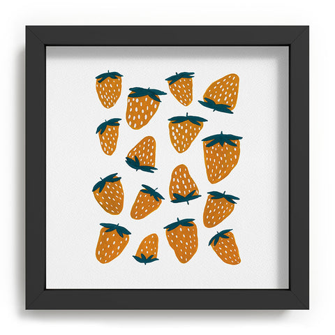 Angela Minca Organic orange strawberries Recessed Framing Square