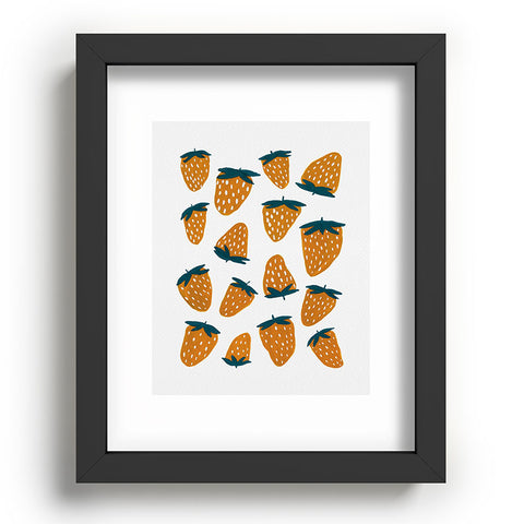 Angela Minca Organic orange strawberries Recessed Framing Rectangle