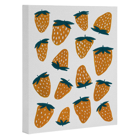 Angela Minca Organic orange strawberries Art Canvas