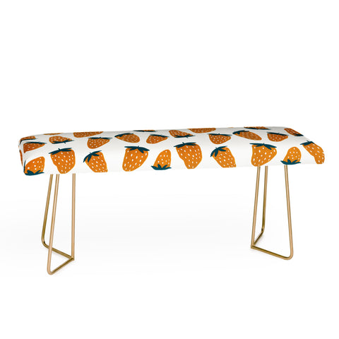 Angela Minca Organic orange strawberries Bench