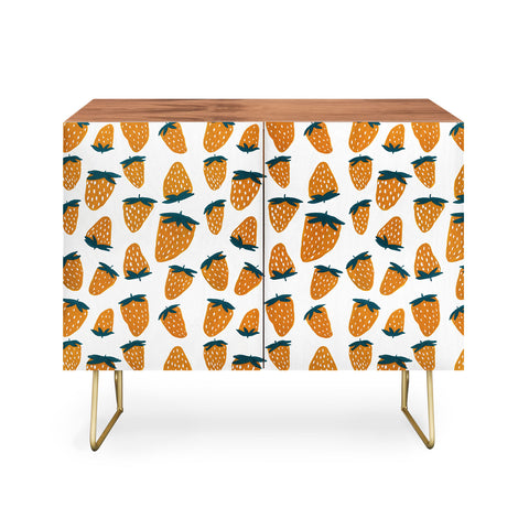 Angela Minca Organic orange strawberries Credenza