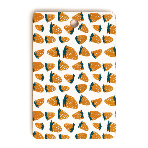 Angela Minca Organic orange strawberries Cutting Board Rectangle