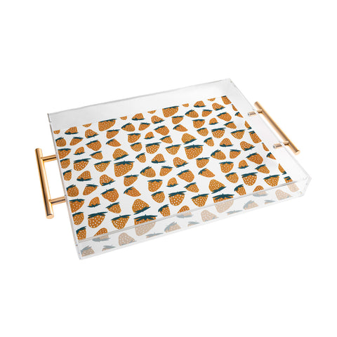 Angela Minca Organic orange strawberries Acrylic Tray