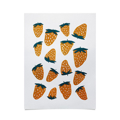 Angela Minca Organic orange strawberries Poster