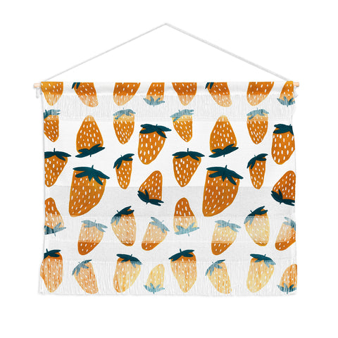 Angela Minca Organic orange strawberries Wall Hanging Landscape