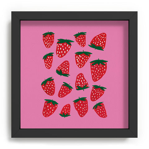 Angela Minca Organic summer strawberries Recessed Framing Square