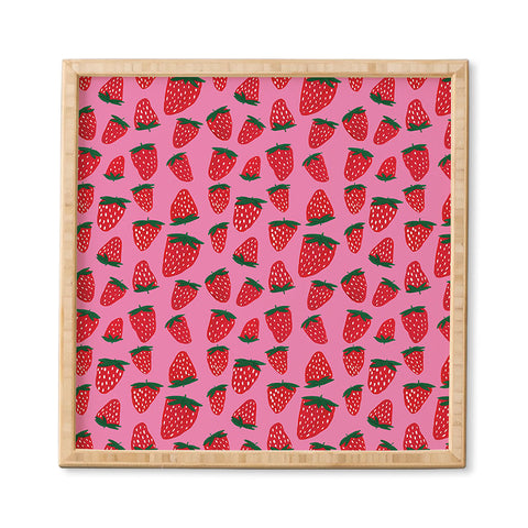 Angela Minca Organic summer strawberries Framed Wall Art