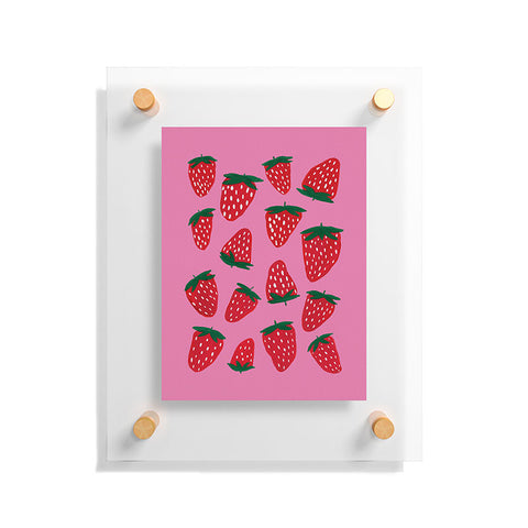 Angela Minca Organic summer strawberries Floating Acrylic Print