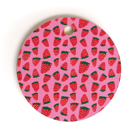 Angela Minca Organic summer strawberries Cutting Board Round