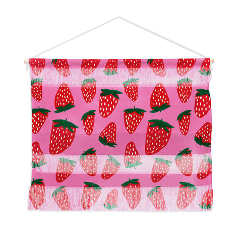 Angela Minca Organic summer strawberries Wall Hanging Landscape