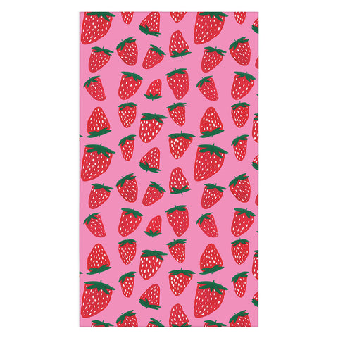Angela Minca Organic summer strawberries Tablecloth