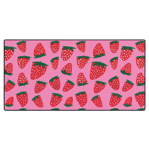 Angela Minca Organic summer strawberries Desk Mat