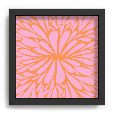 Angela Minca Pink pastel floral burst Recessed Framing Square