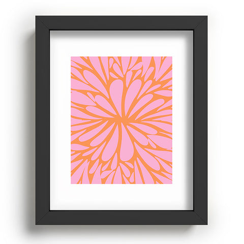 Angela Minca Pink pastel floral burst Recessed Framing Rectangle