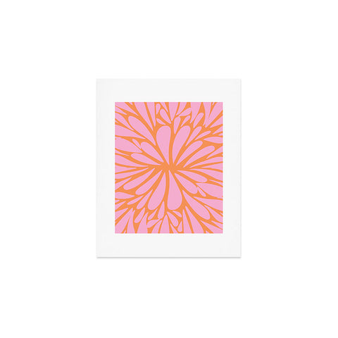 Angela Minca Pink pastel floral burst Art Print