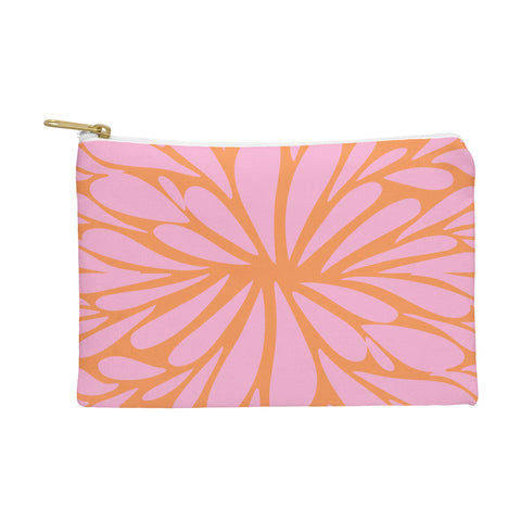 Angela Minca Pink pastel floral burst Pouch