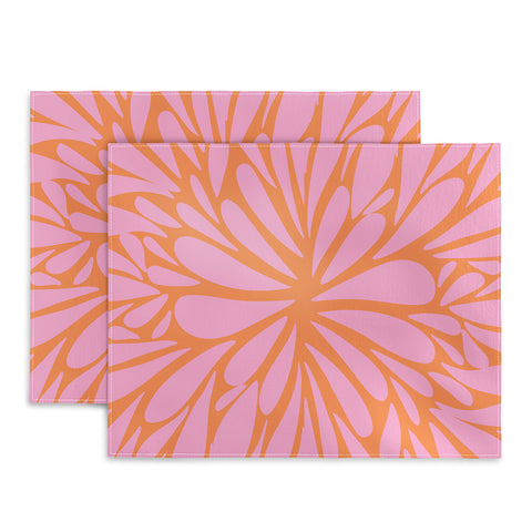 Angela Minca Pink pastel floral burst Placemat