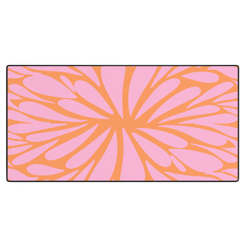 Angela Minca Pink pastel floral burst Desk Mat