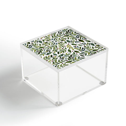 Angela Minca Seasonal branches green Acrylic Box