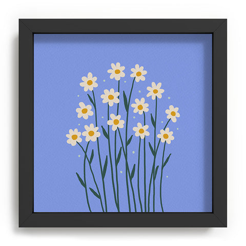 Angela Minca Simple daisies perwinkle Recessed Framing Square