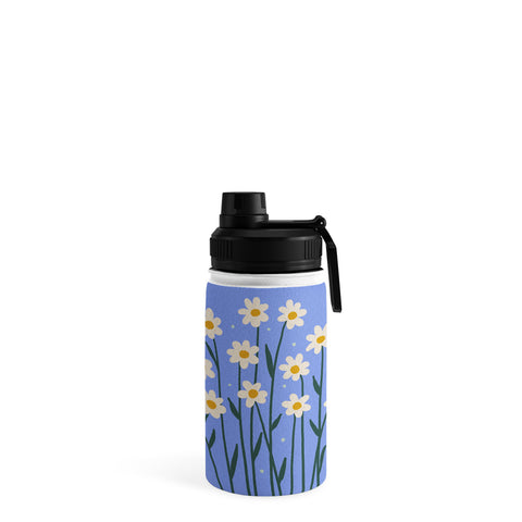 Angela Minca Simple daisies perwinkle Water Bottle