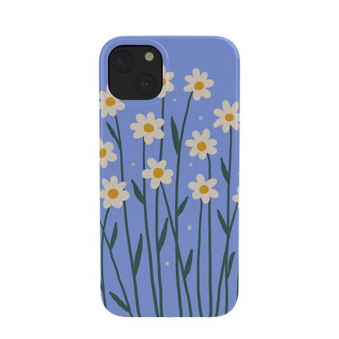 Angela Minca Simple daisies perwinkle Phone Case