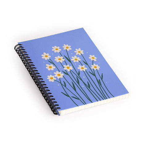 Angela Minca Simple daisies perwinkle Spiral Notebook