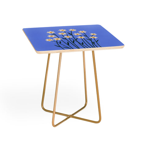 Angela Minca Simple daisies perwinkle Side Table