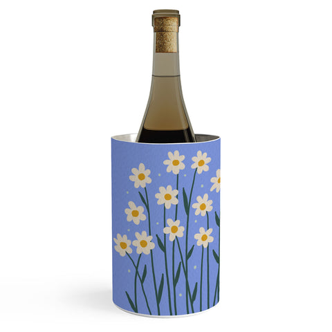 Angela Minca Simple daisies perwinkle Wine Chiller