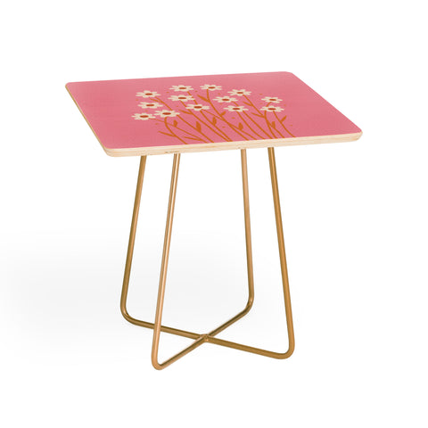 Angela Minca Simple daisies pink and orange Side Table