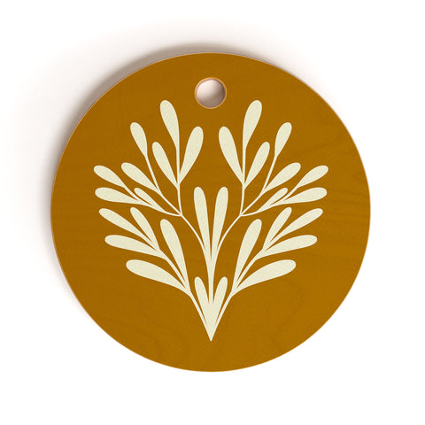 Angela Minca Simple symmetrical branch Cutting Board Round