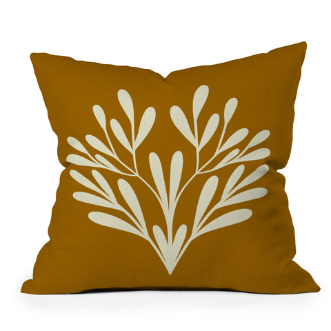 Angela Minca Simple symmetrical branch Throw Pillow