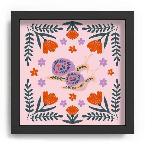 Angela Minca Snails and flowers Recessed Framing Square
