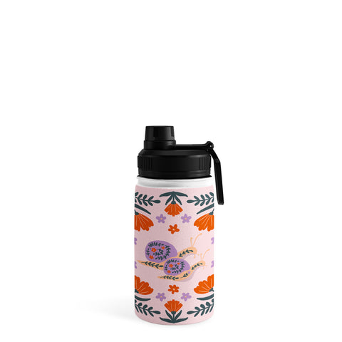 Angela Minca Snails and flowers Water Bottle