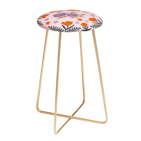 Angela Minca Snails and flowers Counter Stool
