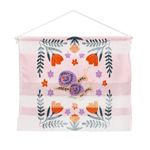 Angela Minca Snails and flowers Wall Hanging Landscape