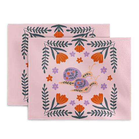 Angela Minca Snails and flowers Placemat