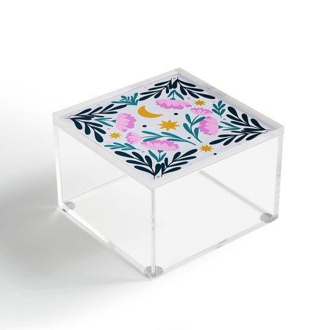 Angela Minca Stars moon and flowers Acrylic Box