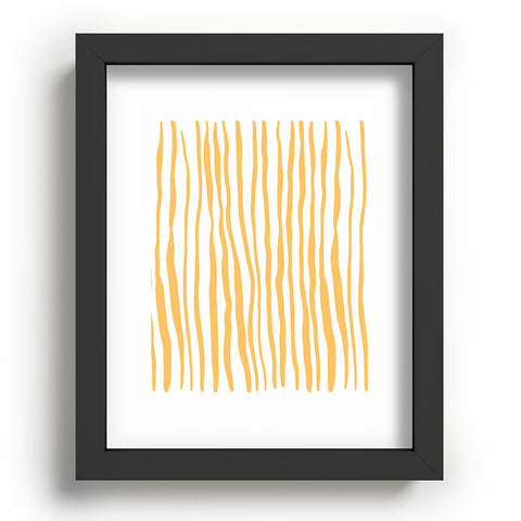 Angela Minca Summer wavy lines yellow Recessed Framing Rectangle