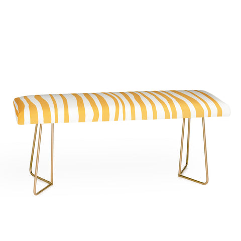 Angela Minca Summer wavy lines yellow Bench
