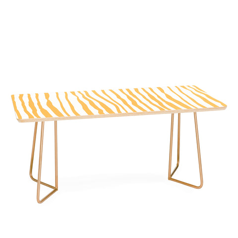 Angela Minca Summer wavy lines yellow Coffee Table